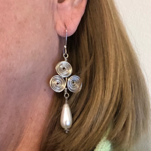 Artisan Handbent Earrings - Picture 2 of 3